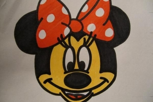 Comment dessiner le visage de minnie mouse facilement