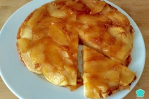 Recette de gâteau renversé aux pommes sans cuisson